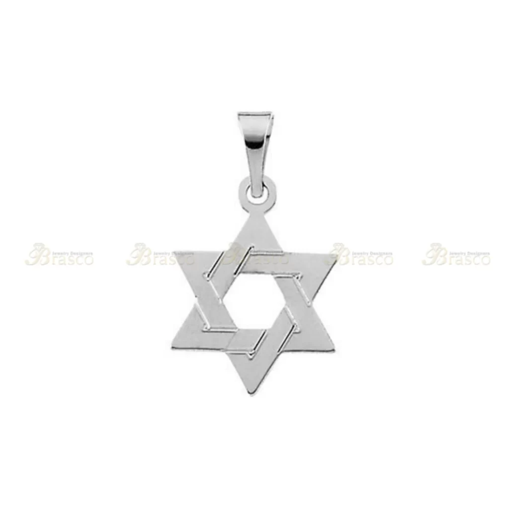 white gold star of david necklace